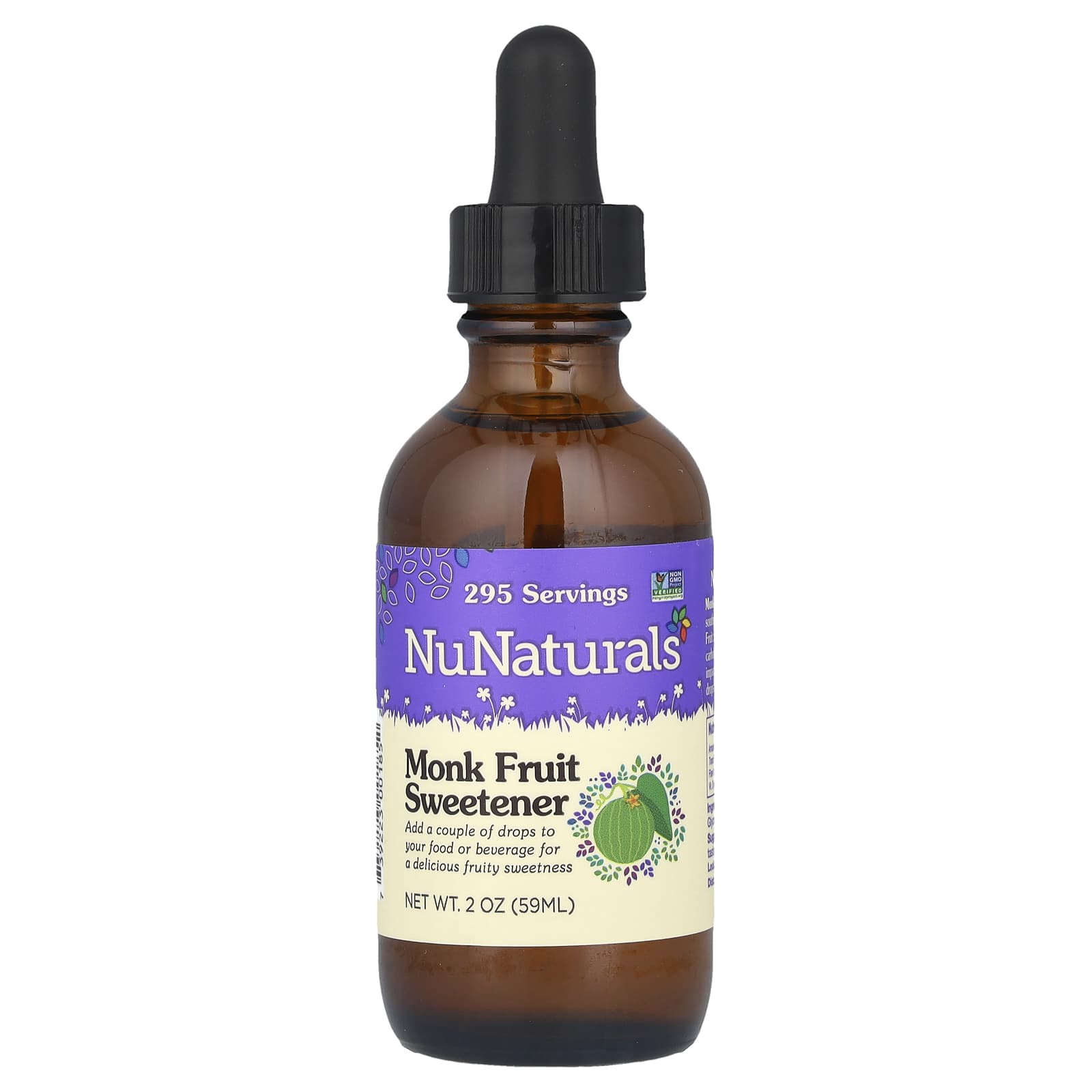 NuNaturals, Monk Fruit Sweetener, 2 oz (59 ml) - Image 1