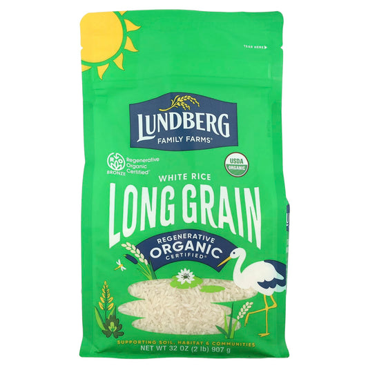 Lundberg, Organic White Long Grain Rice, 32 oz (907 g) - Image 1