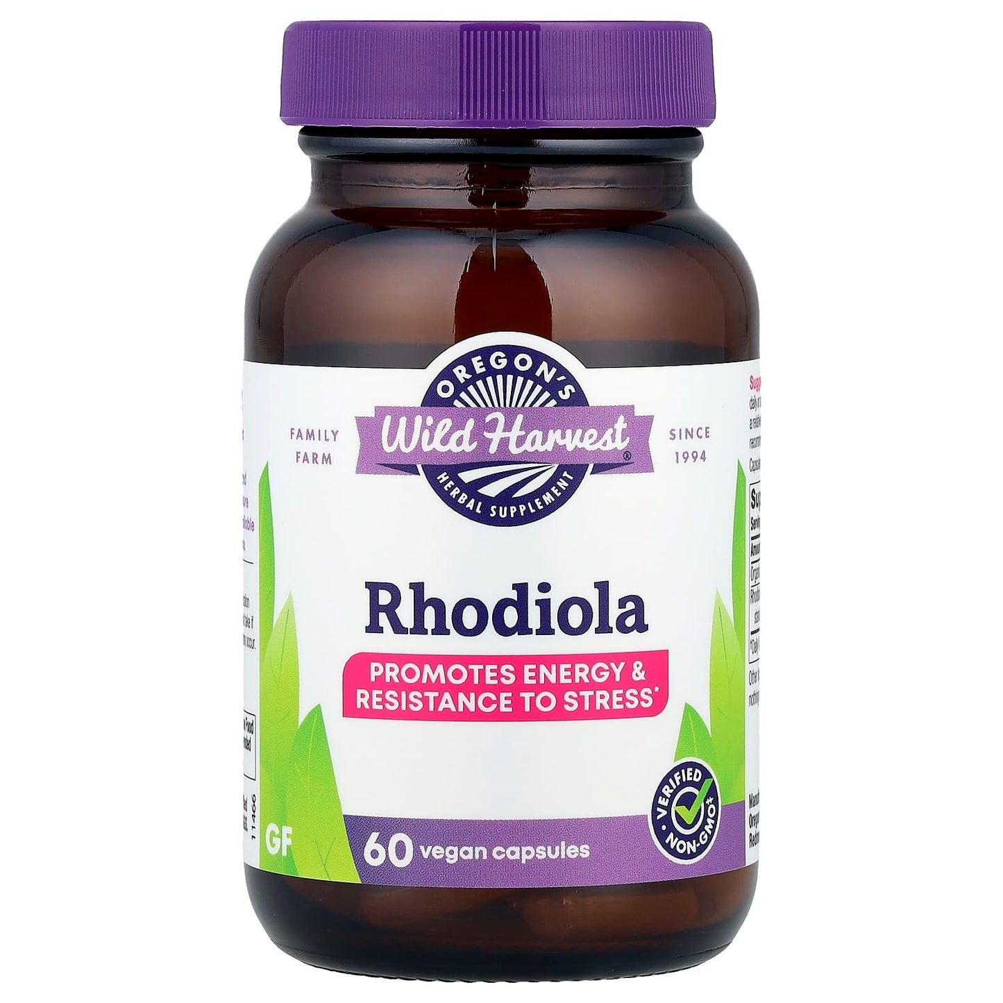 Oregon's Wild Harvest, Rhodiola, 60 Vegan Capsules - Image 1