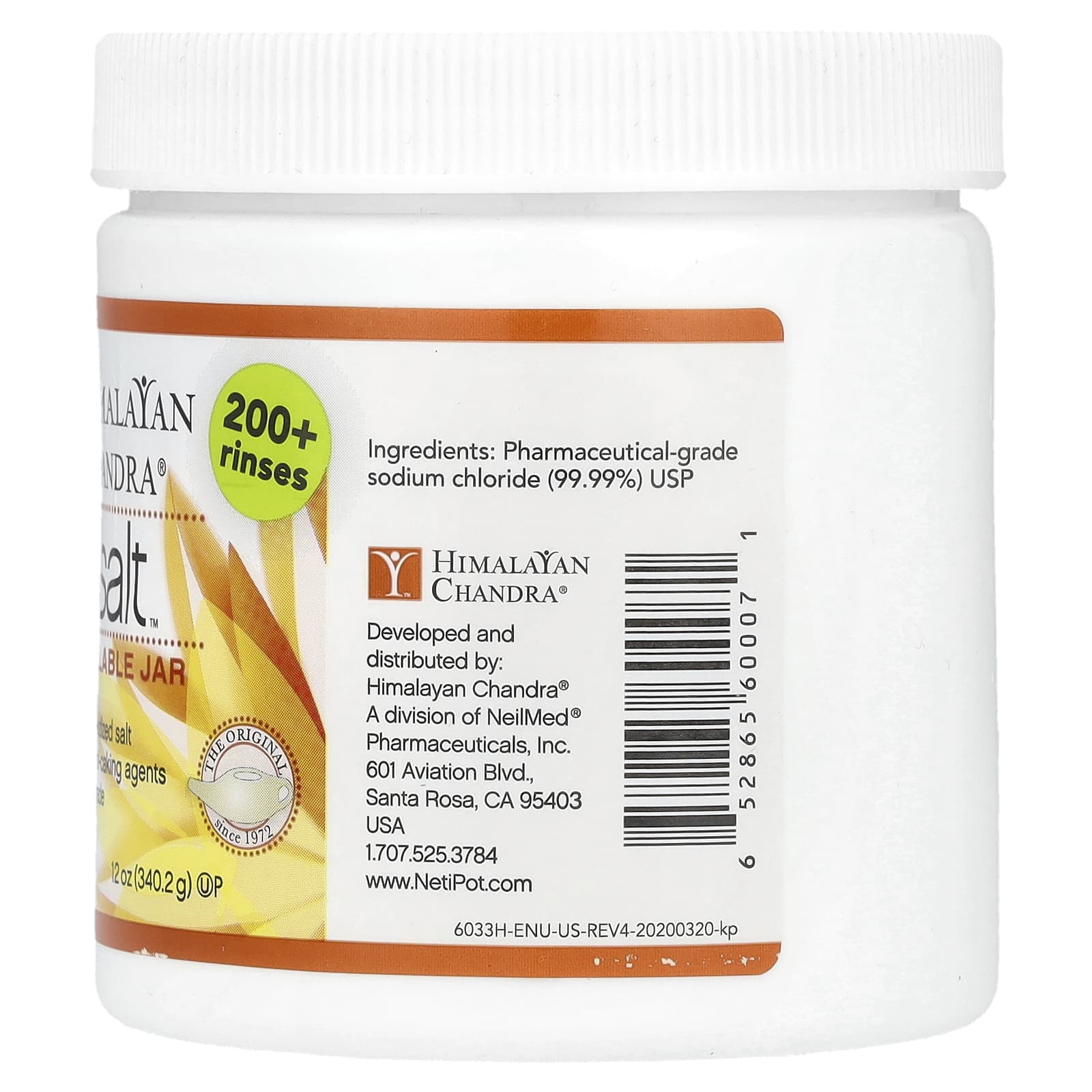 Himalayan Chandra Neti Salt 99.99% Pure Eco Refillable Jar 12 oz - Image 2