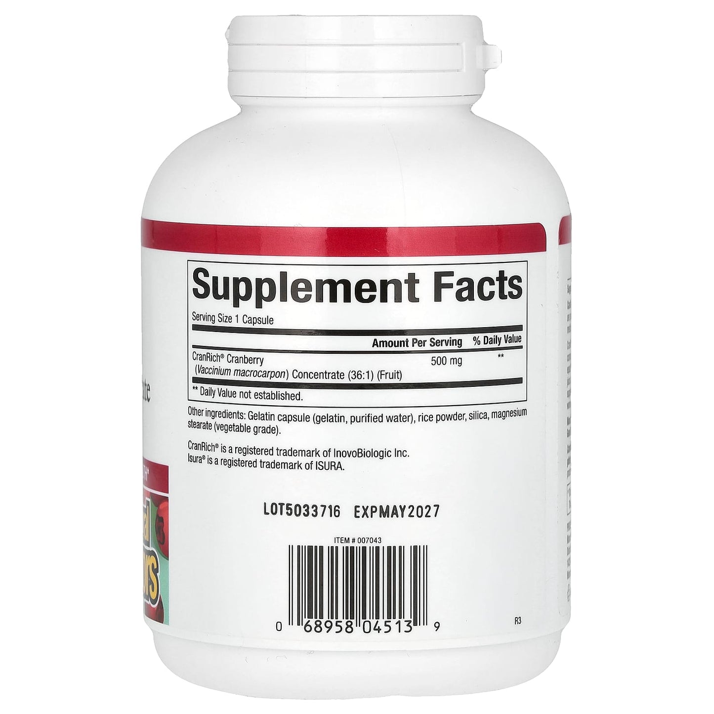 Natural Factors, CranRich, Cranberry Concentrate, Super Strength, 500 mg, 180 Capsules - Image 2