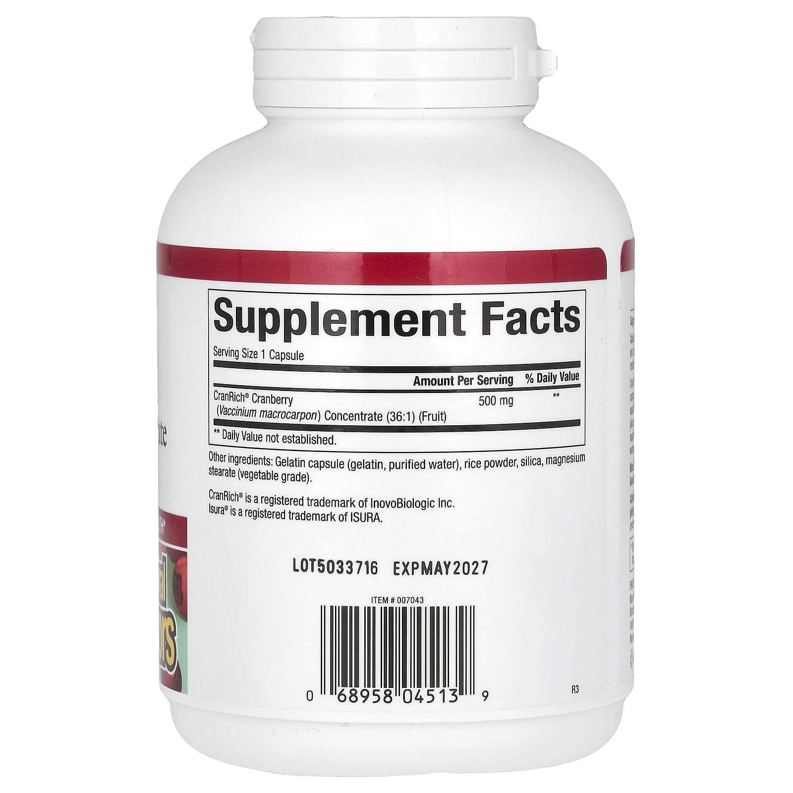 Natural Factors, CranRich, Cranberry Concentrate, Super Strength, 500 mg, 180 Capsules - Image 2