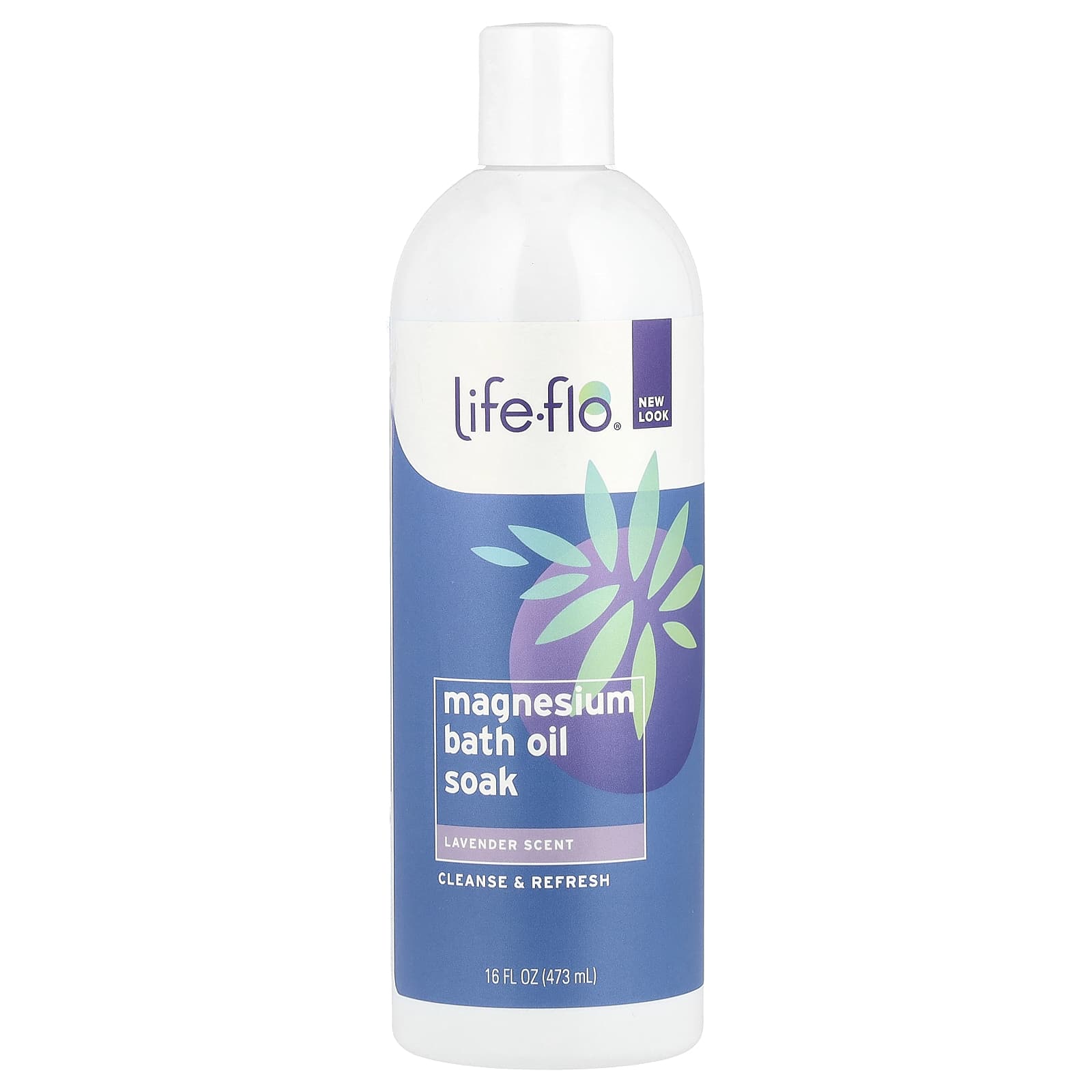 Life-flo, Magnesium Bath Oil Soak, Lavender, 16 fl oz (473 ml) - Image 1
