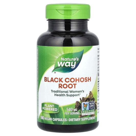 Nature's Way, Black Cohosh Root, 540 mg, 180 Vegan Capsules - Image 1