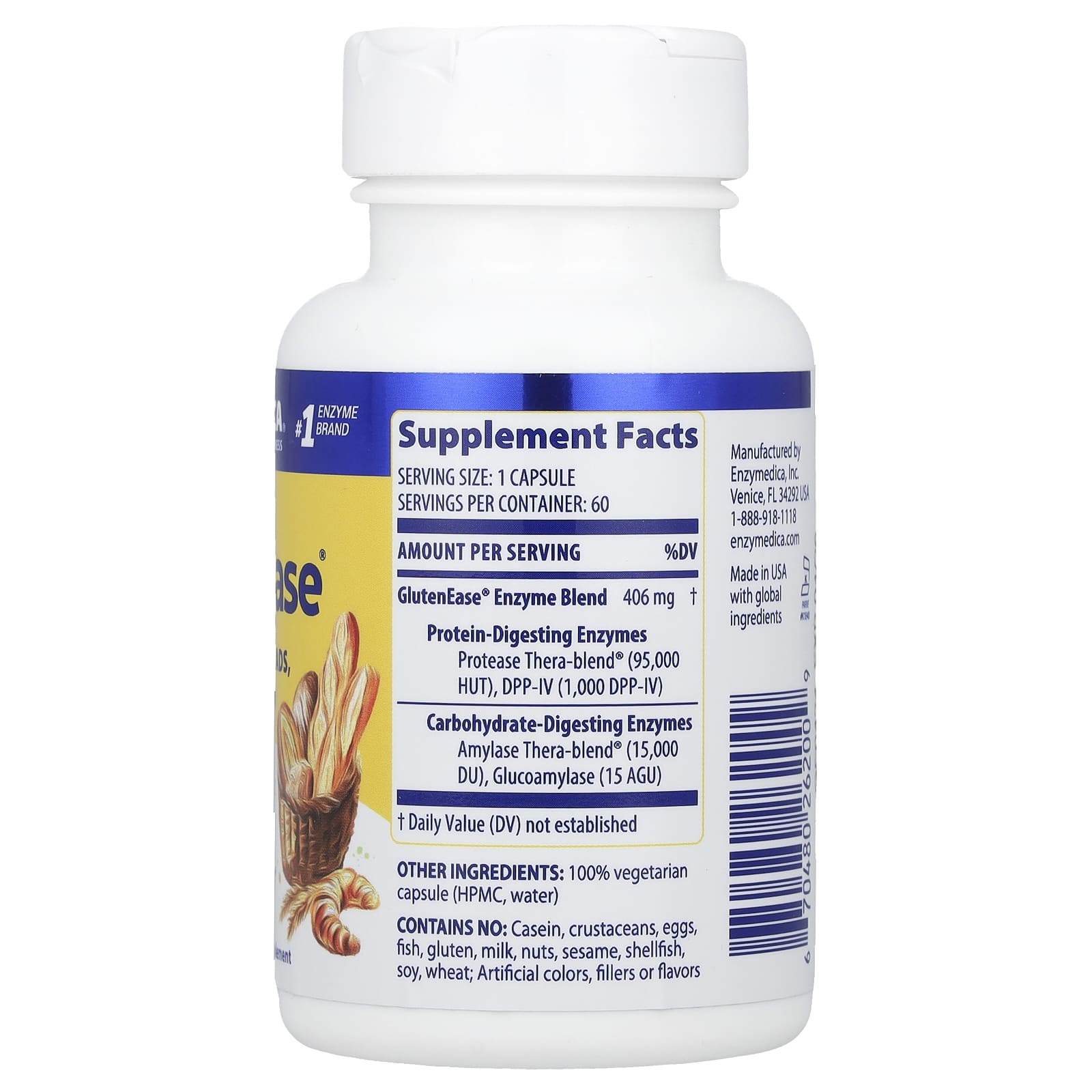 GlutenEase by Enzymedica - Digestive Enzyme Supplement for Gluten Intolerance - Image 2