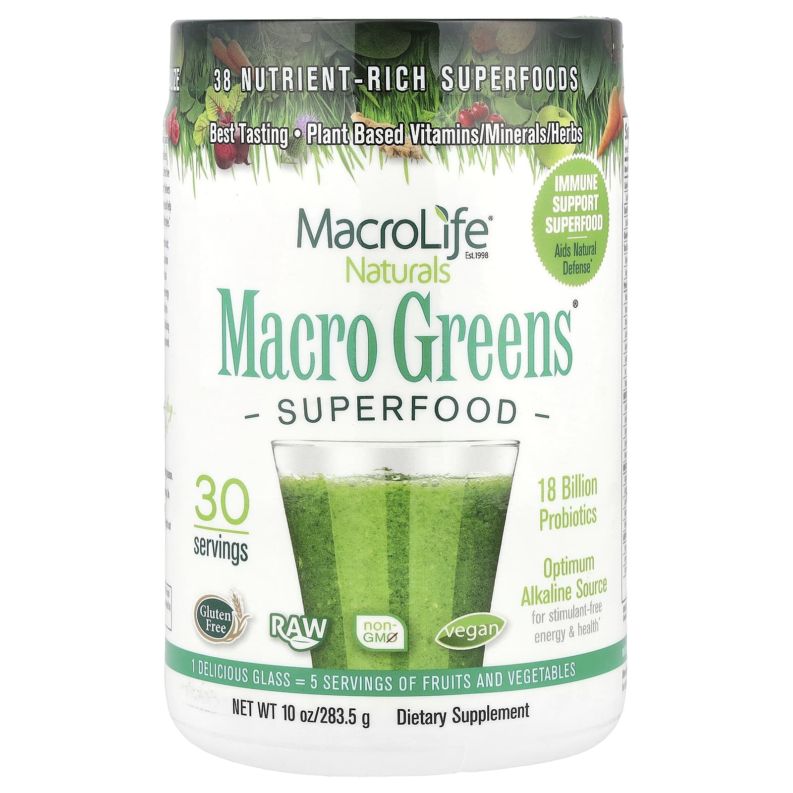 Macrolife Naturals, Macro Greens®, Superfood, 10 oz (283.5 g) - Image 1