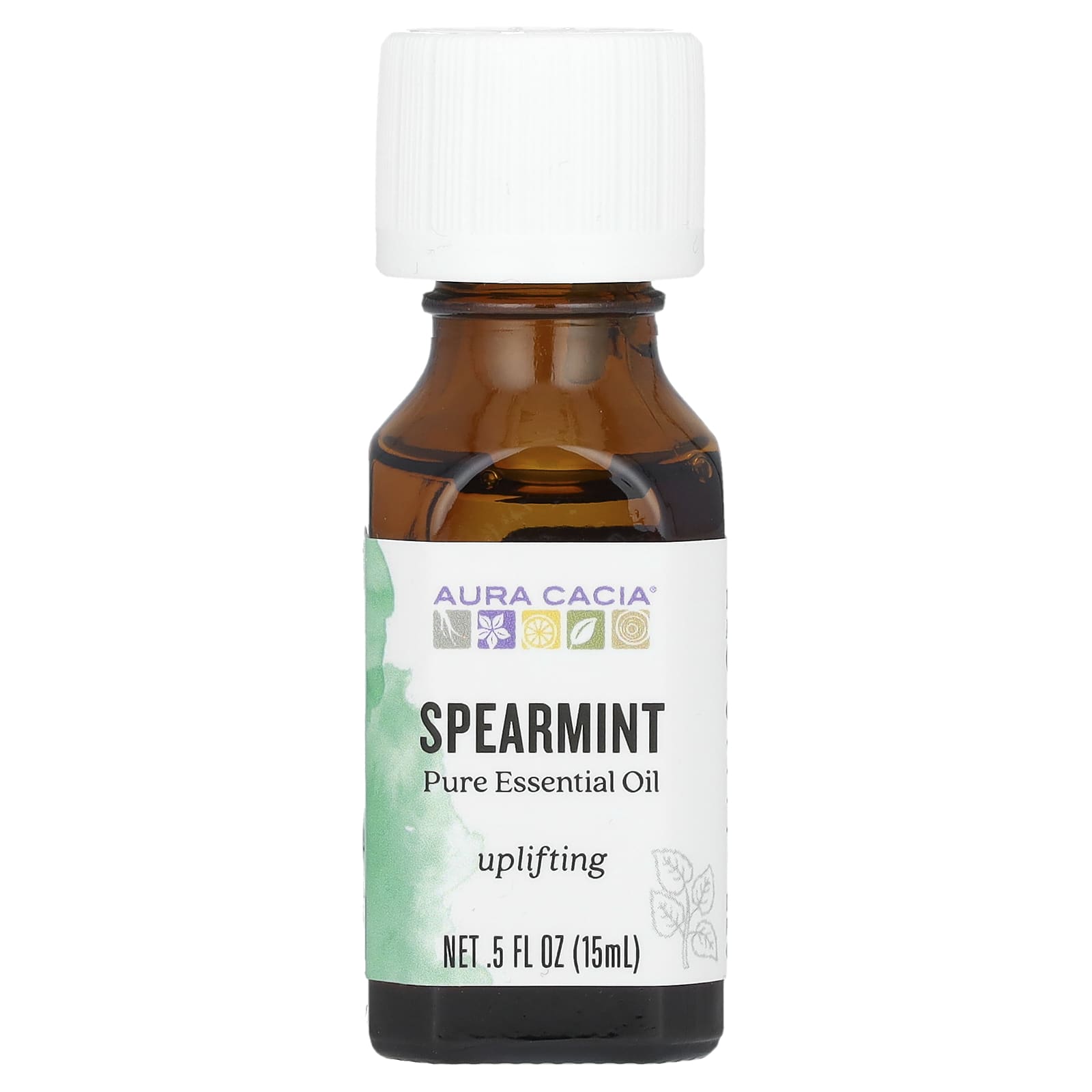 Aura Cacia Organic Spearmint Essential Oil for Mood Boosting & Relaxation - Image 1