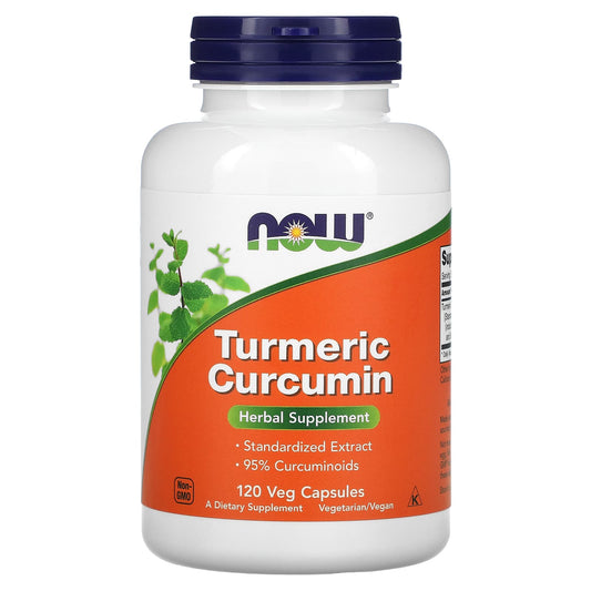 NOW Foods, Turmeric Curcumin, 120 Veg Capsules (665 mg per Capsule) - Image 1
