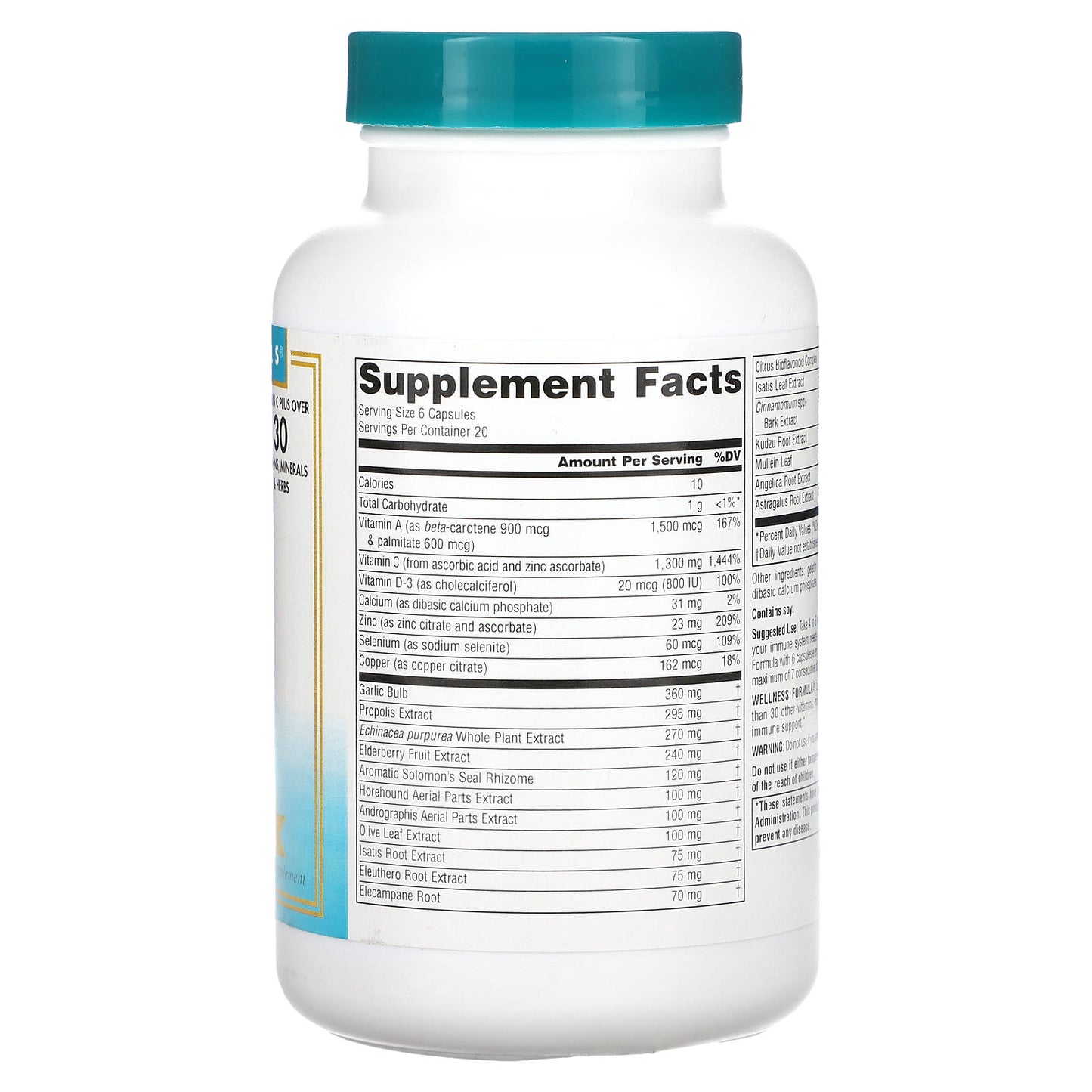 Source Naturals, Wellness Formula, Advanced Immune Support , 120 Capsules - Image 2