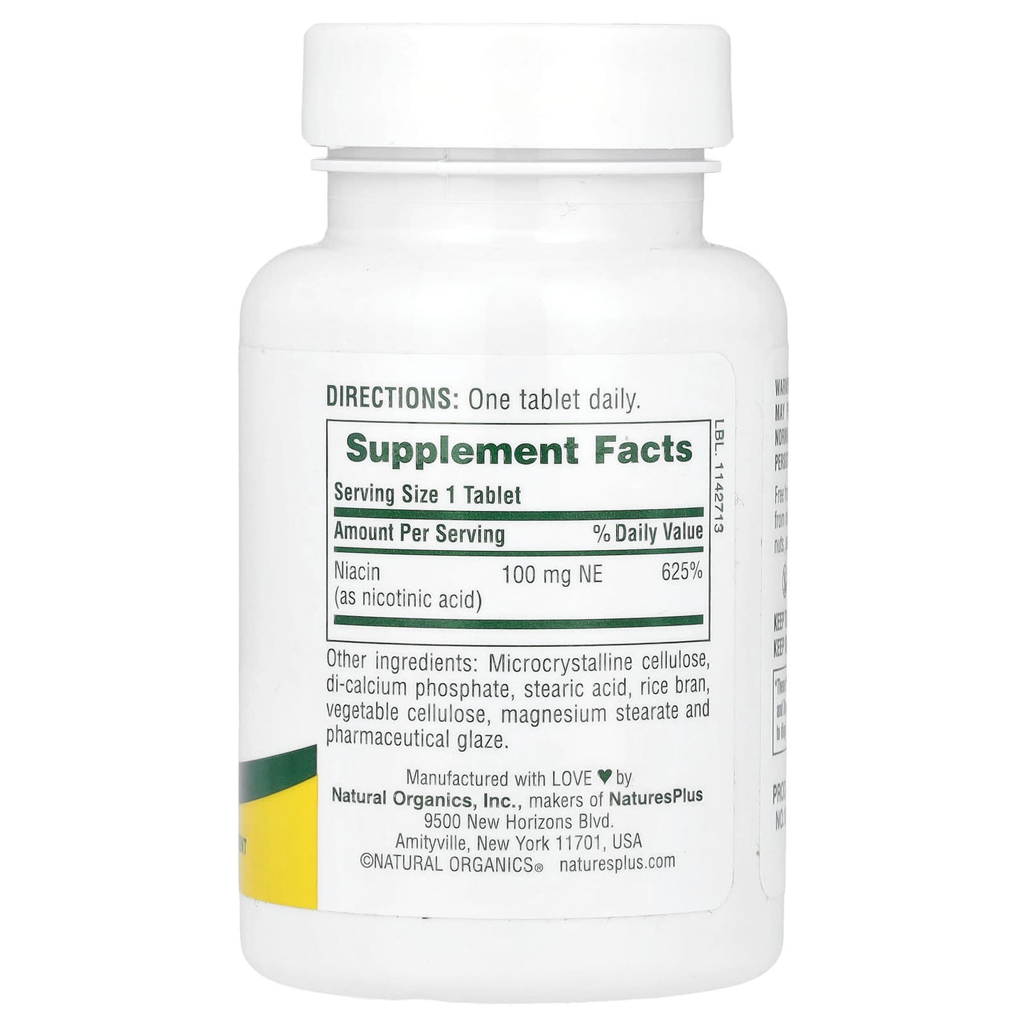 NaturesPlus, Niacin, 100 mg, 90 Tablets - Image 2