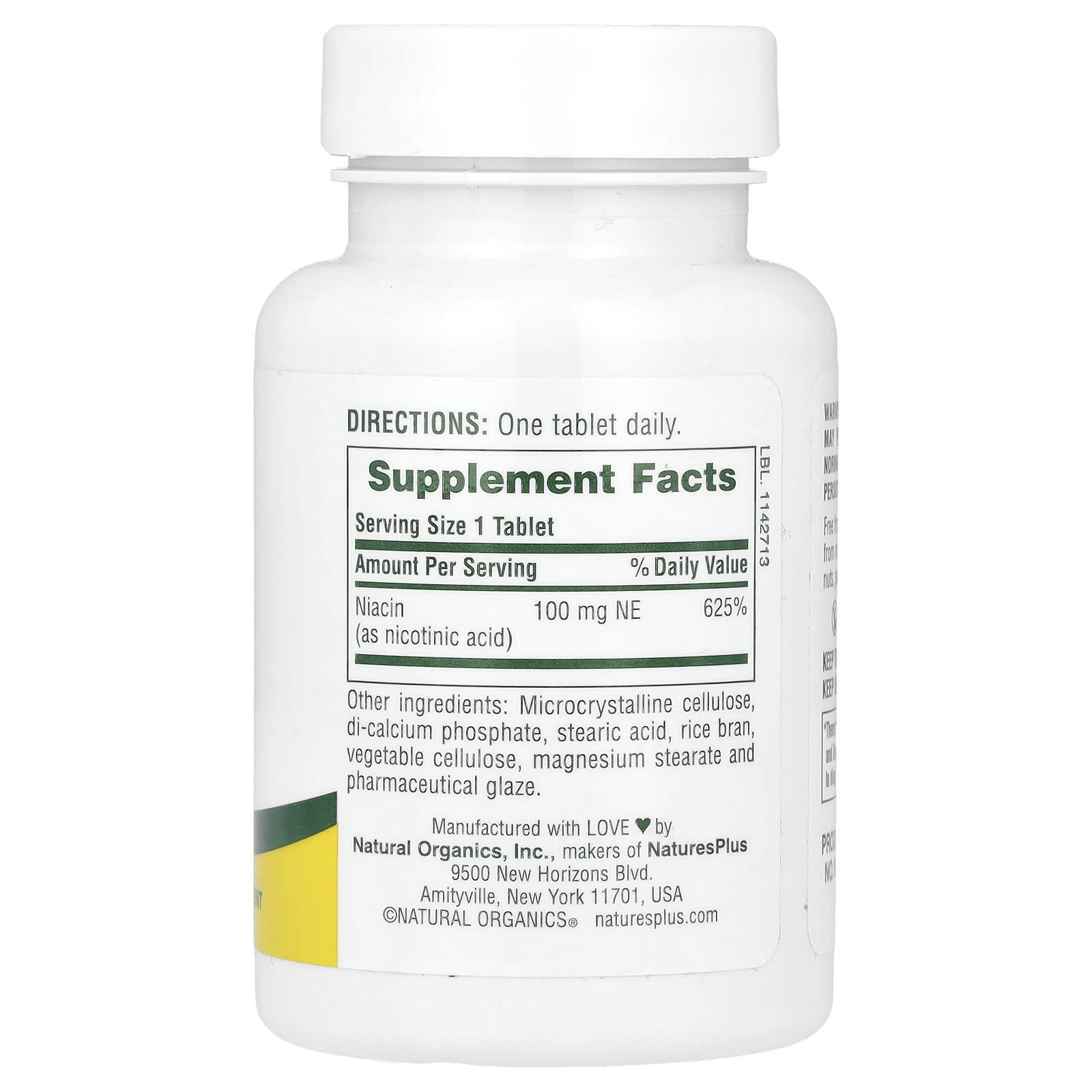 NaturesPlus, Niacin, 100 mg, 90 Tablets - Image 2