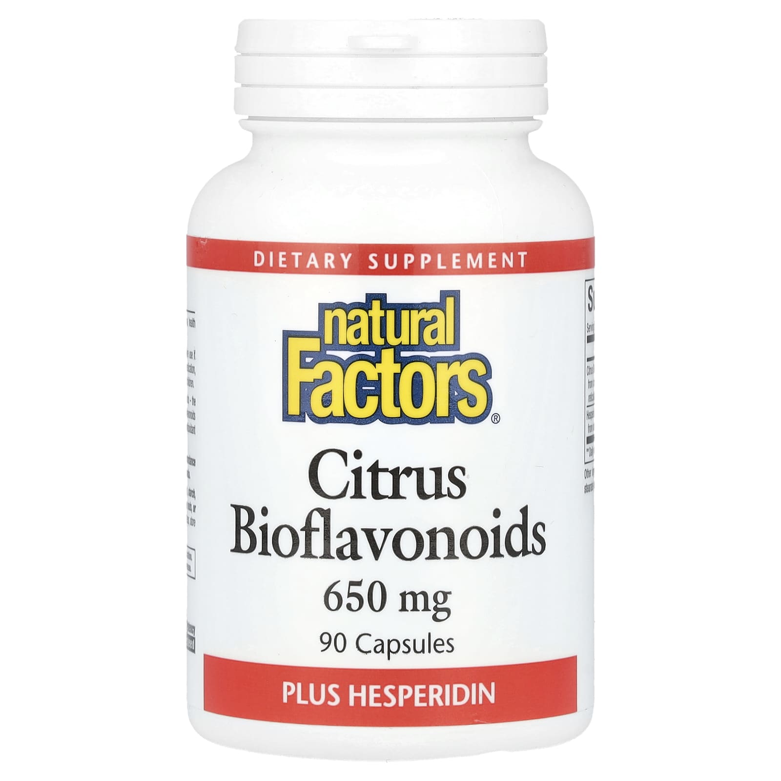 Natural Factors, Citrus Bioflavonoids Plus Hesperidin, 650 mg, 90 Capsules - Image 1