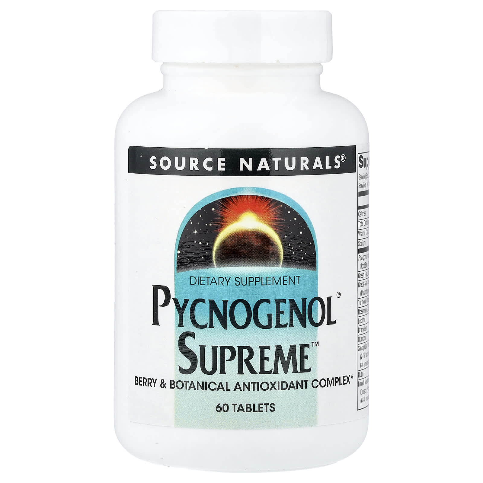 Source Naturals, Pycnogenol® Supreme™, 60 Tablets - Image 1