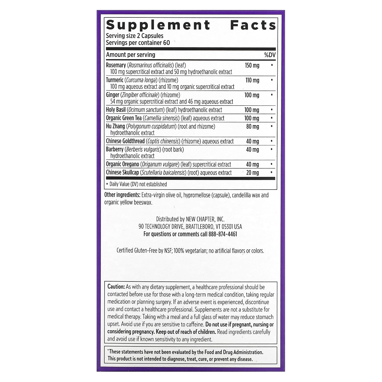 New Chapter, Zyflamend™, 120 Vegetarian Capsules - Image 2