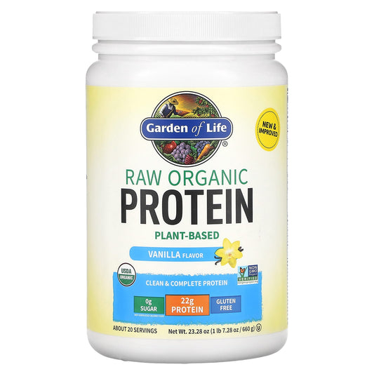 Garden of Life RAW Organic Protein, Vanilla, 1 lb (660g) - Image 1