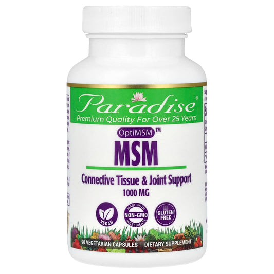 Paradise Herbs, MSM, 1,000 mg, 90 Vegetarian Capsules - Image 1