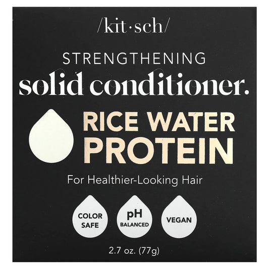 Kitsch, Strengthening  Solid Conditioner Bar,  Rice Water Protein, White Tea & Mandarin, 1 Bar, 2.7 oz (77 g) - Image 1
