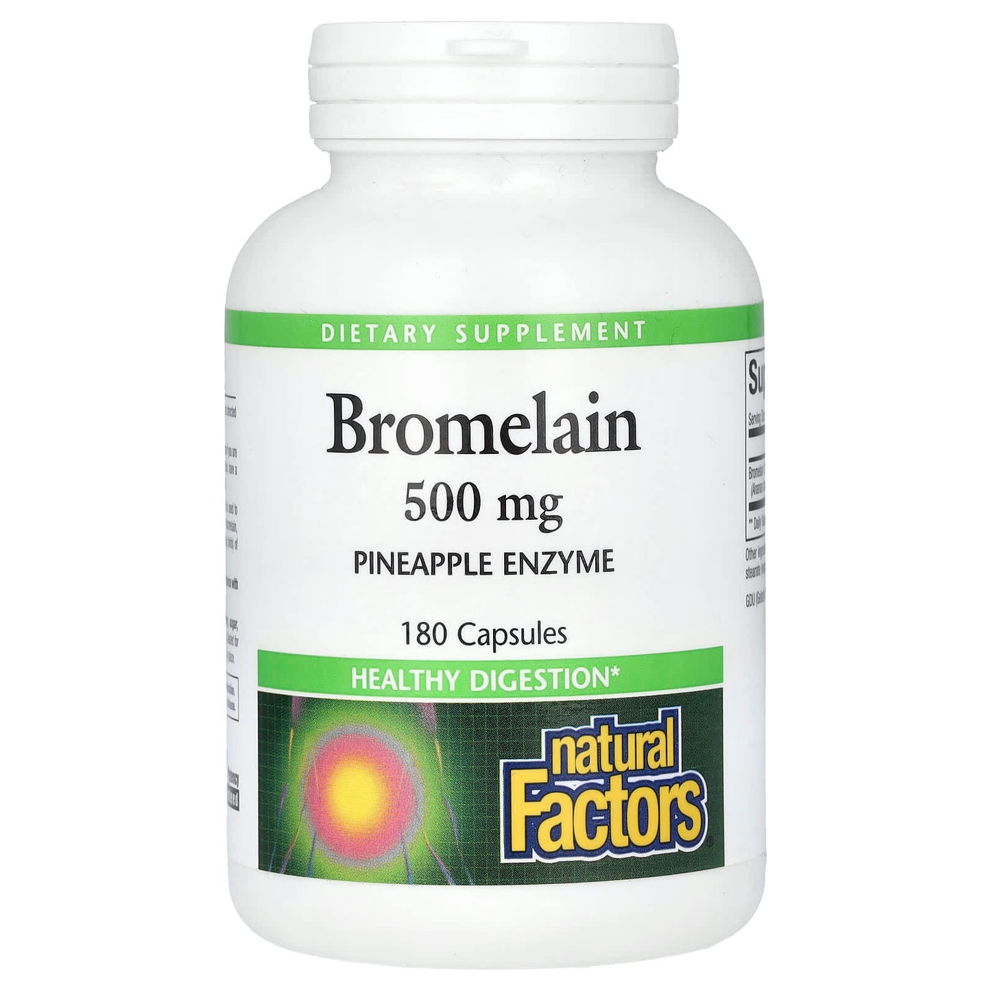 Natural Factors, Bromelain, 500 mg, 180 Capsules - Image 1