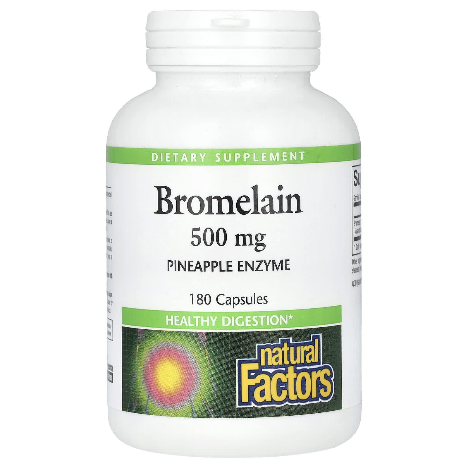 Natural Factors, Bromelain, 500 mg, 180 Capsules - Image 1