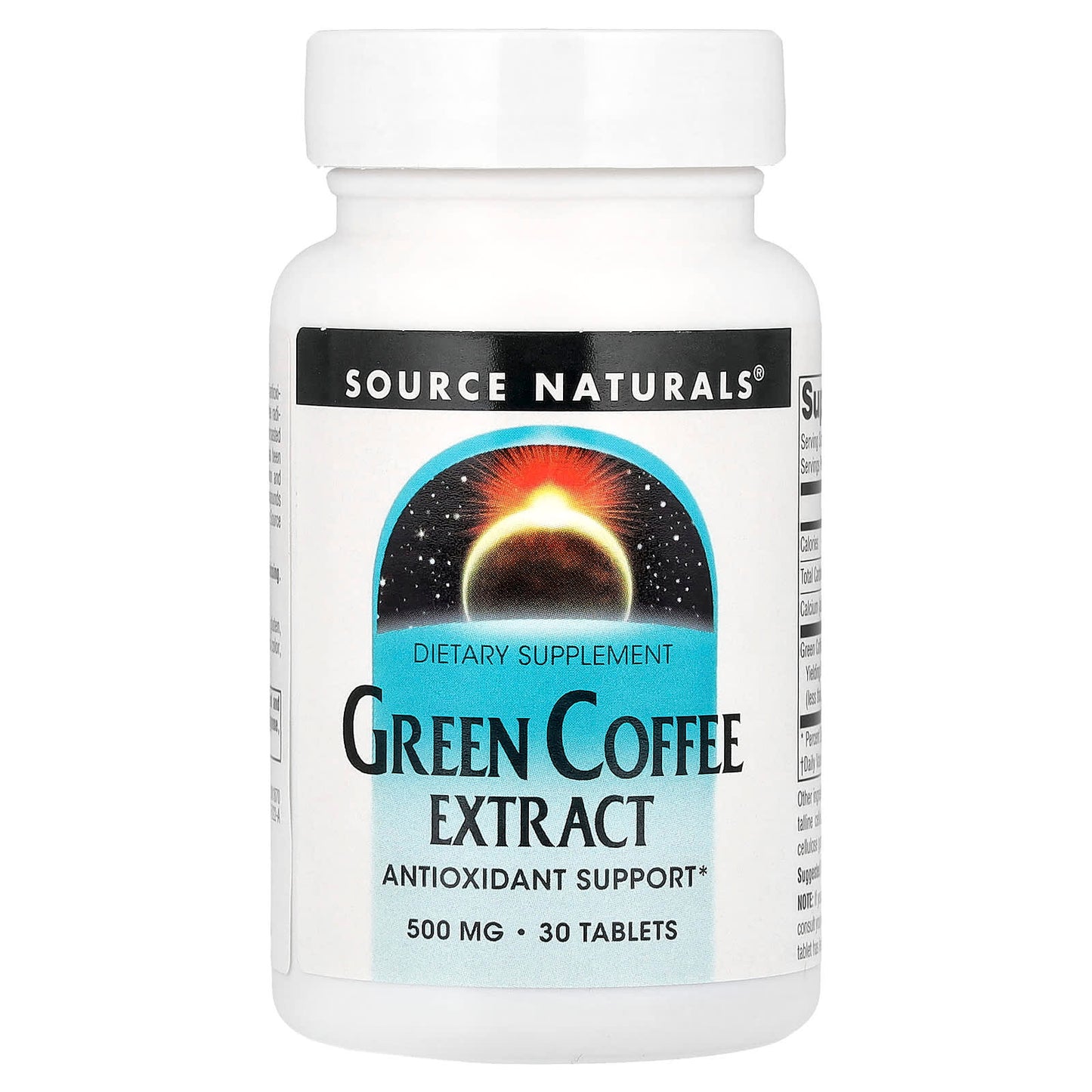 Source Naturals, Green Coffee Extract, 30 Tablets (500 mg per Tablet) - Image 1