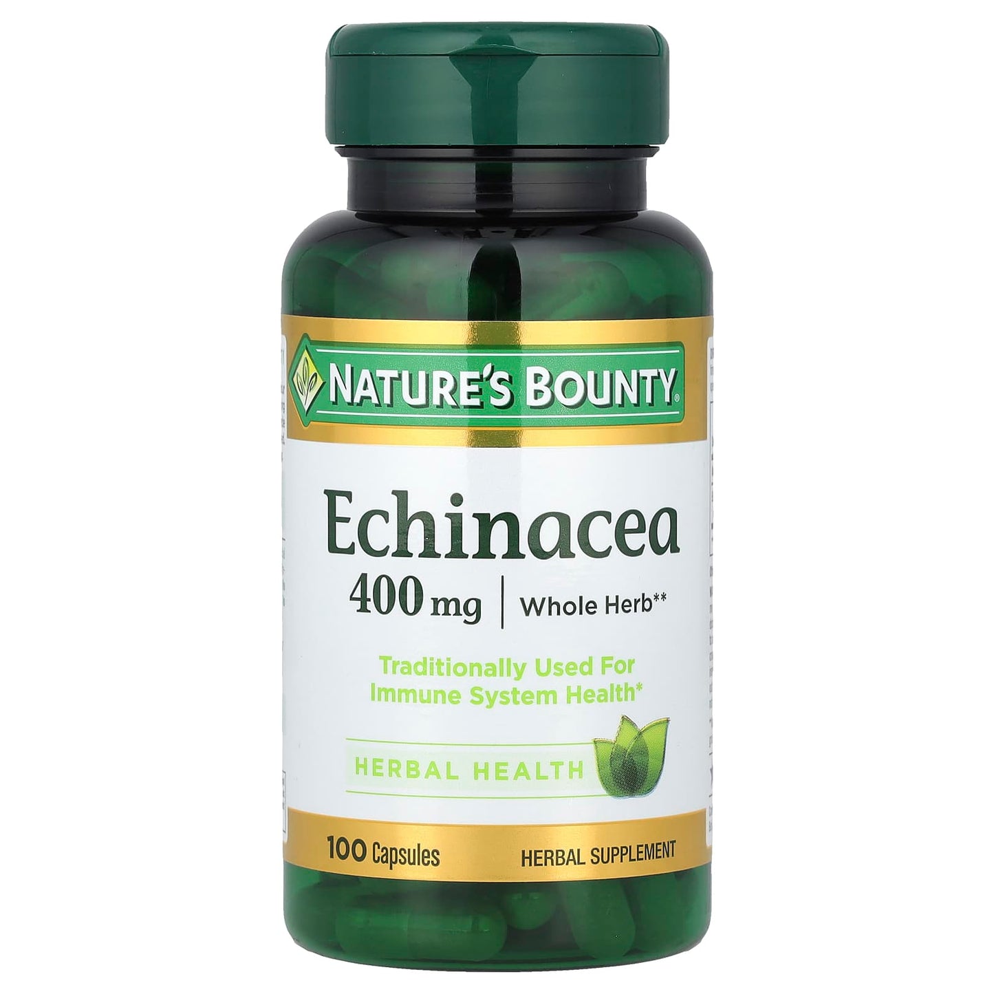Nature's Bounty, Echinacea, 400 mg, 100 Capsules - Image 1