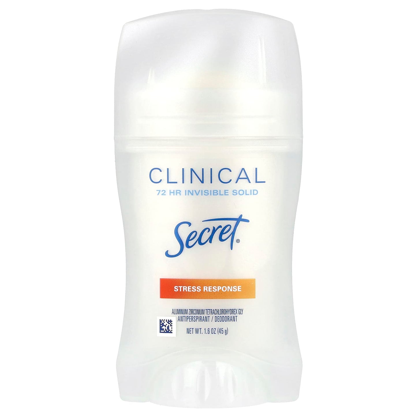 Secret, Clinical, 72 Hr Invisible Solid, Antiperspirant/Deodorant, Stress Response, 1.6 oz (45 g) - Image 1