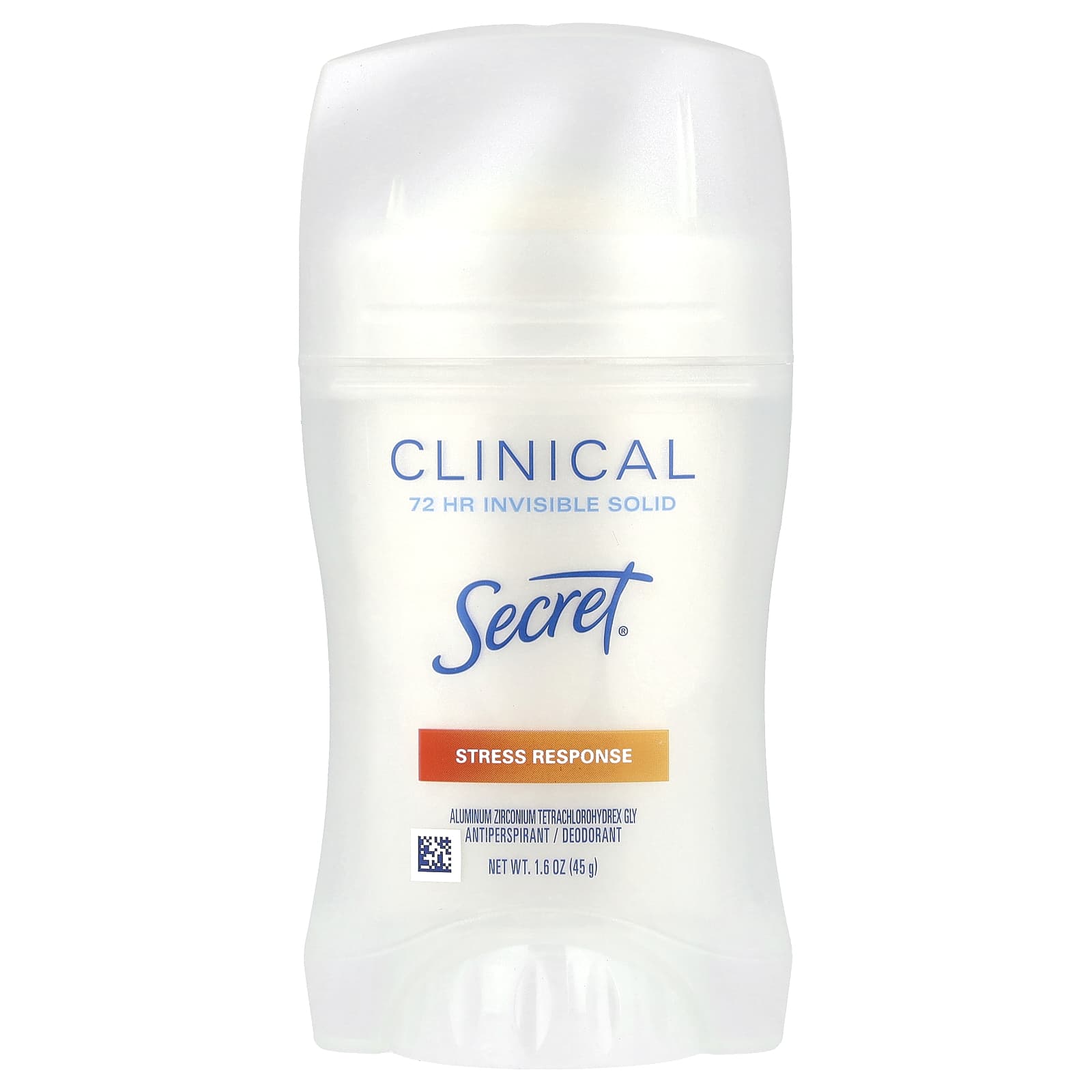 Secret, Clinical, 72 Hr Invisible Solid, Antiperspirant/Deodorant, Stress Response, 1.6 oz (45 g) - Image 1