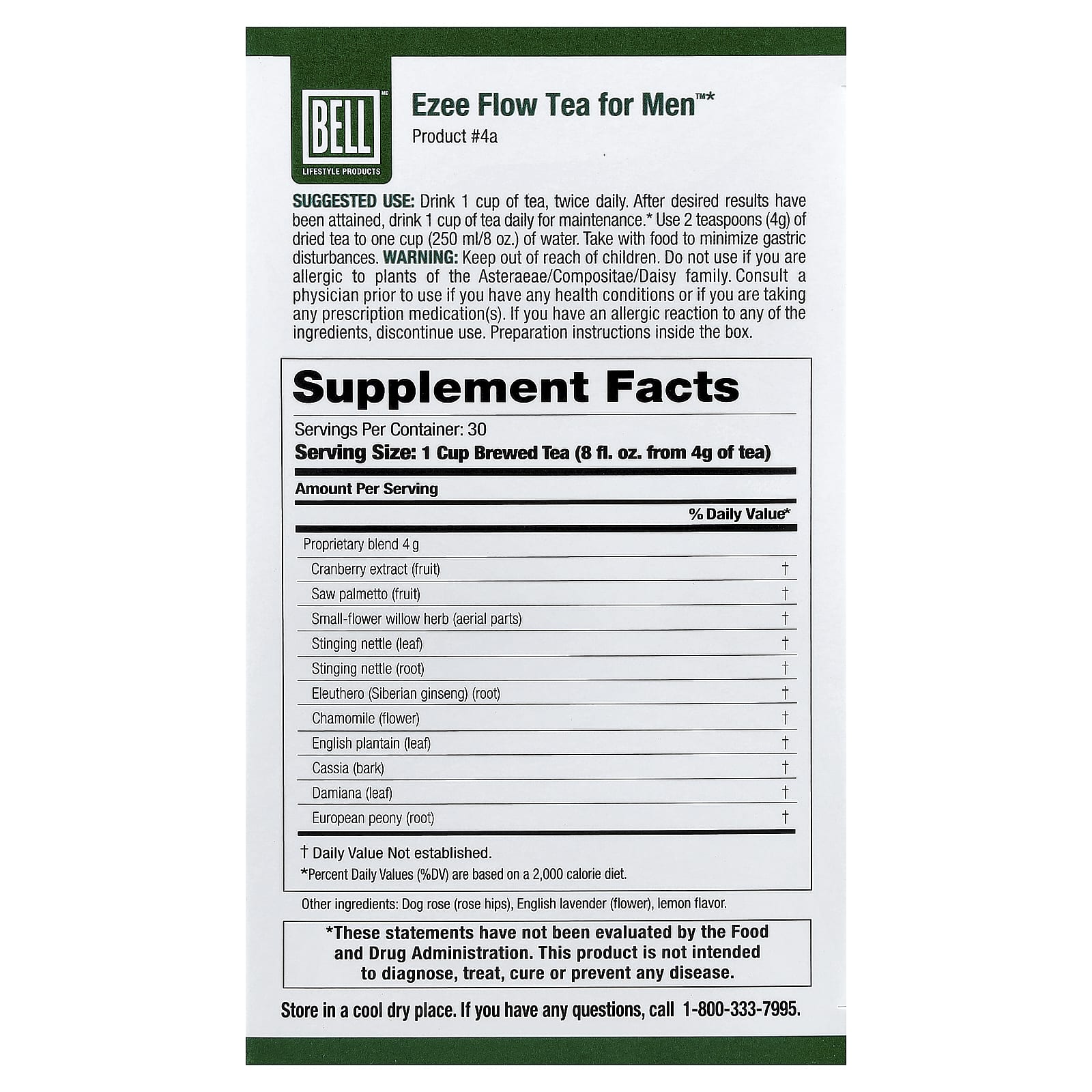 Bell Lifestyle Ezee Flow Tea - Urinary Health Support for Men - Image 2