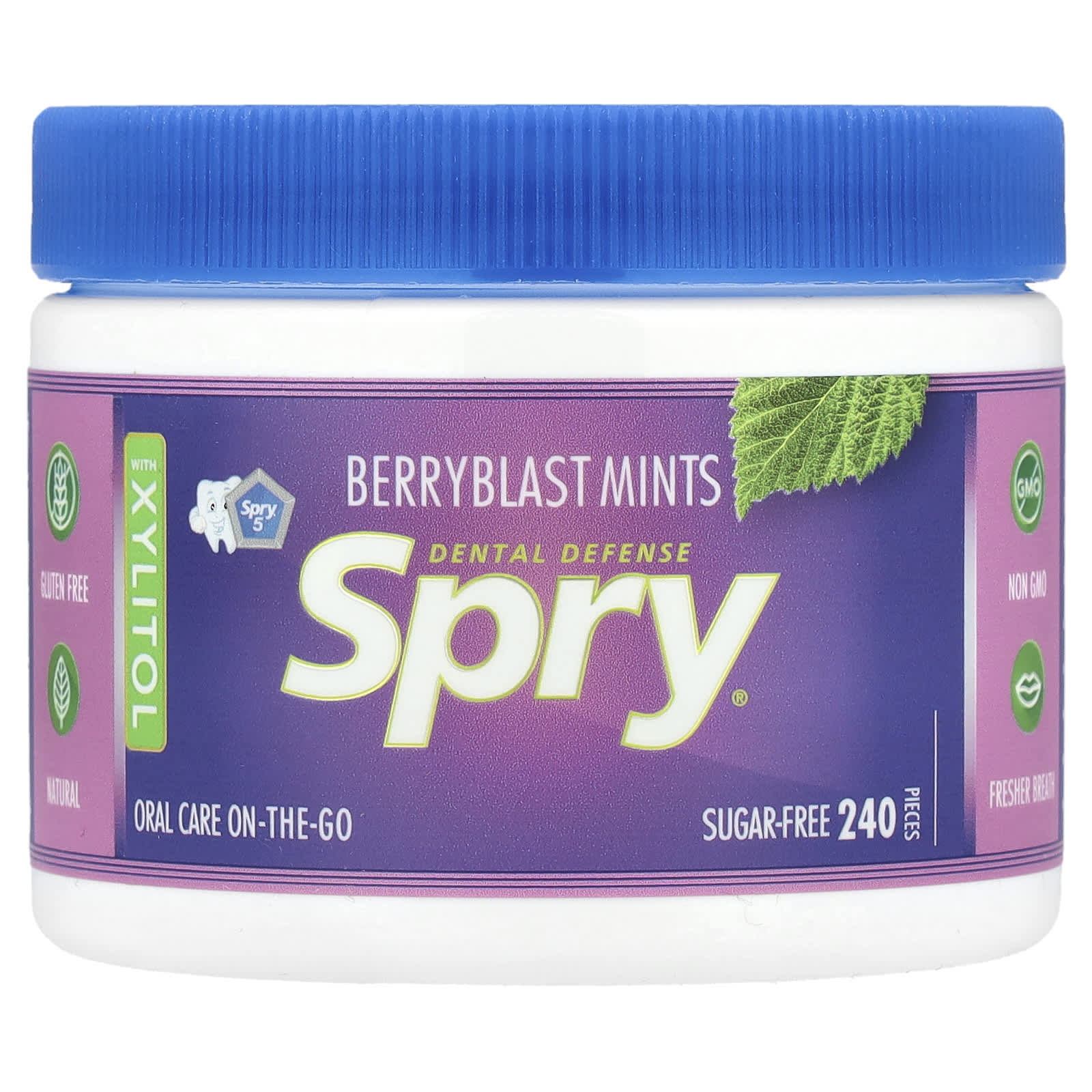 Xlear, Spry, Berryblast Mints with Xylitol, Sugar Free, 240 Pieces - Image 1