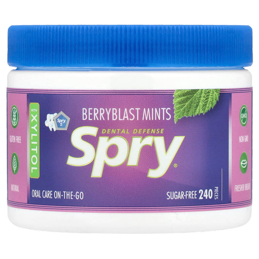 Xlear, Spry, Berryblast Mints with Xylitol, Sugar Free, 240 Pieces - Image 1