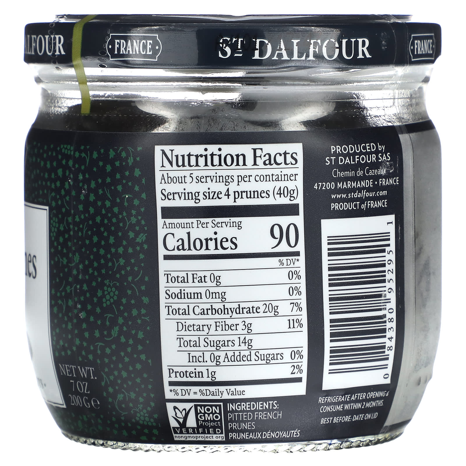 St. Dalfour, French Prunes, Pitted, 7 oz (200 g) - Image 2
