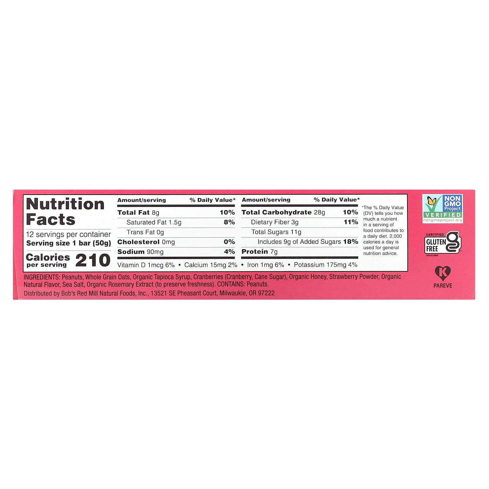 Gluten-Free Peanut Butter Jelly & Oats Energy Bars by Bob's Red Mill - Image 2