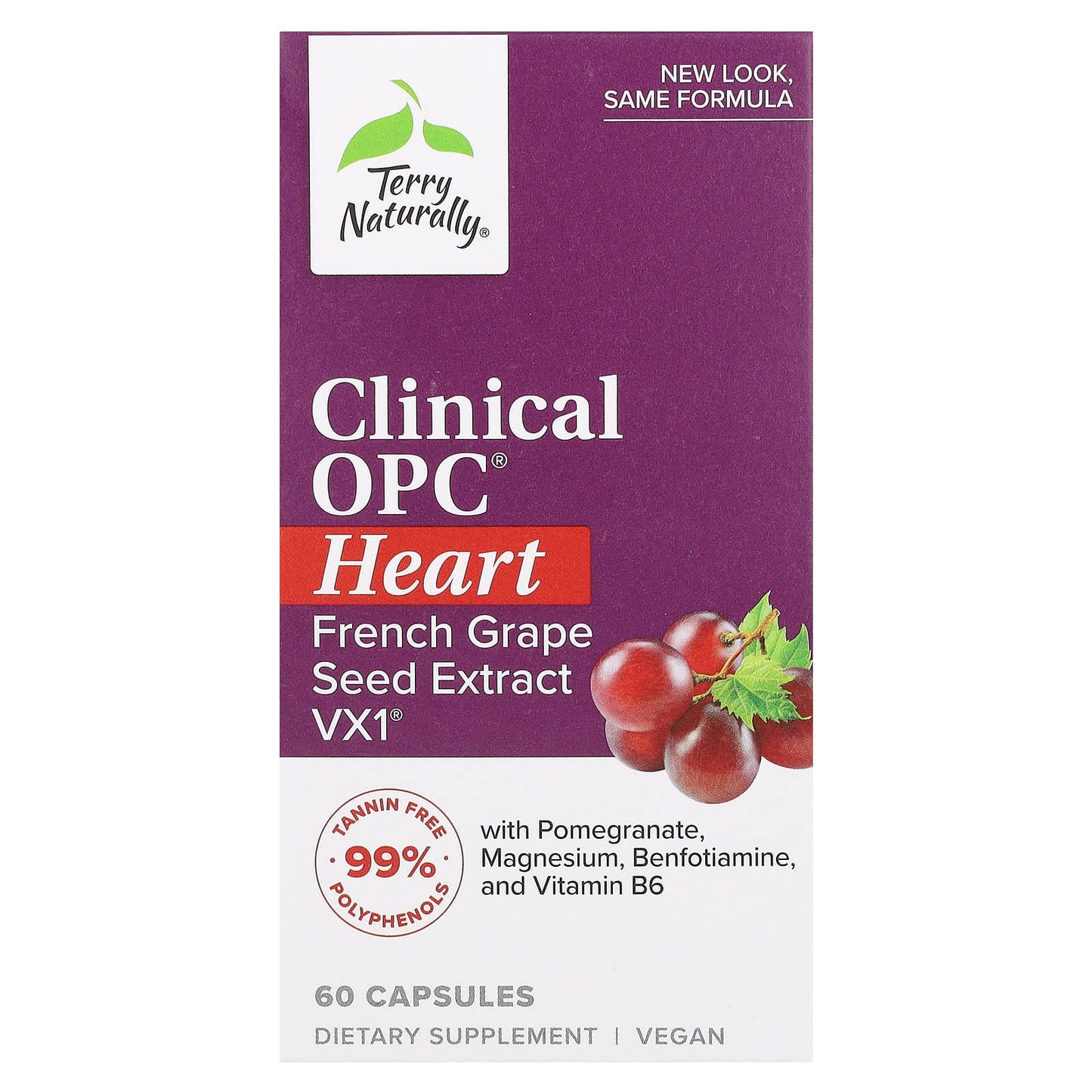 Terry Naturally, Clinical OPC, Heart, 60 Capsules - Image 1