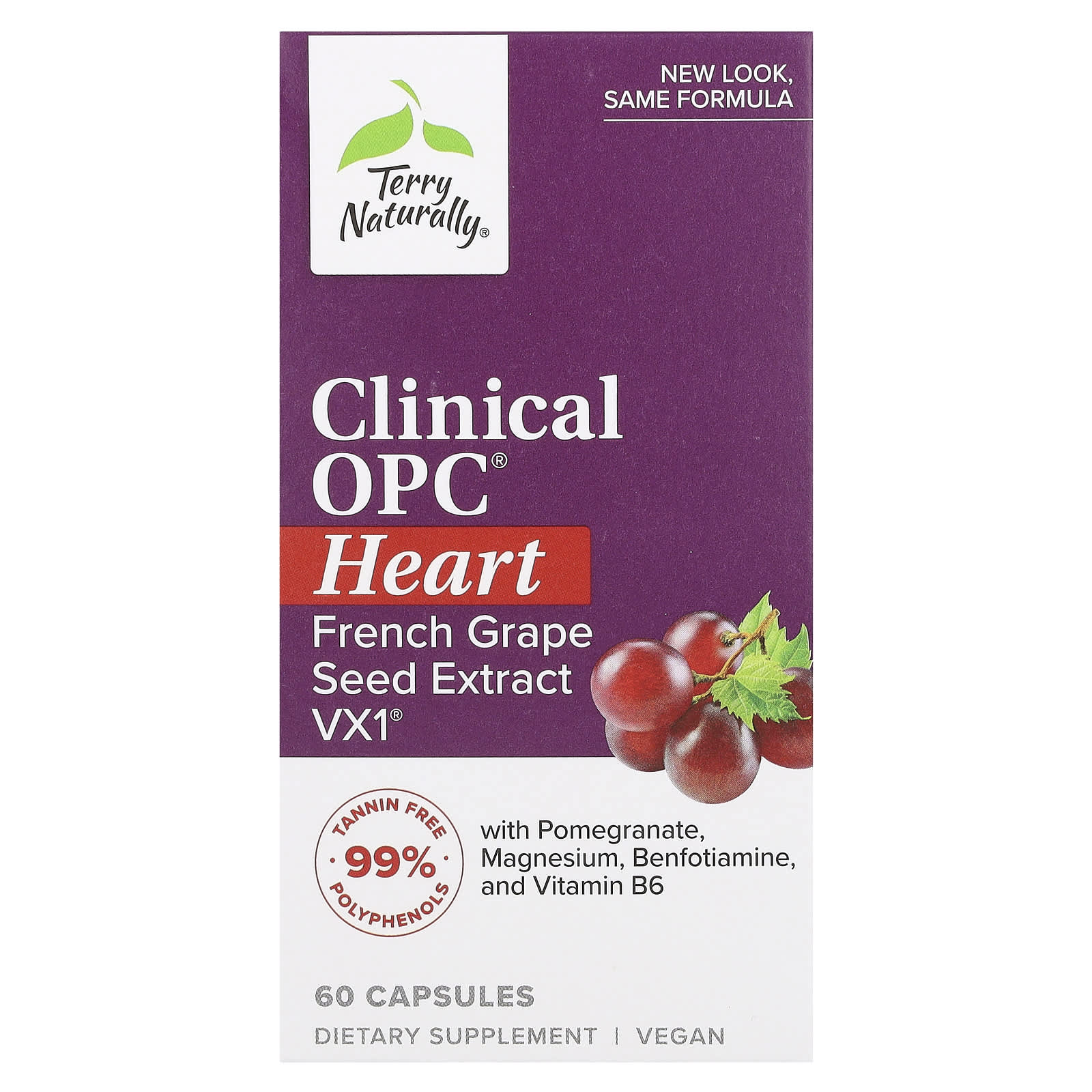 Terry Naturally, Clinical OPC, Heart, 60 Capsules - Image 1