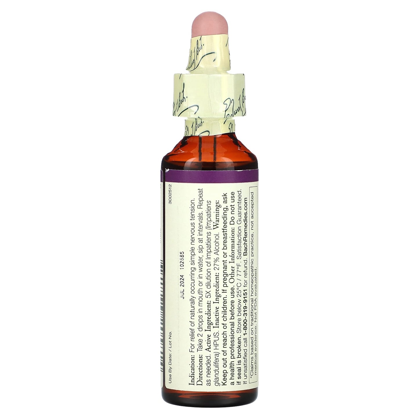 Bach Impatiens Flower Remedy for Nervous Tension Relief 0.7 fl oz - Image 2