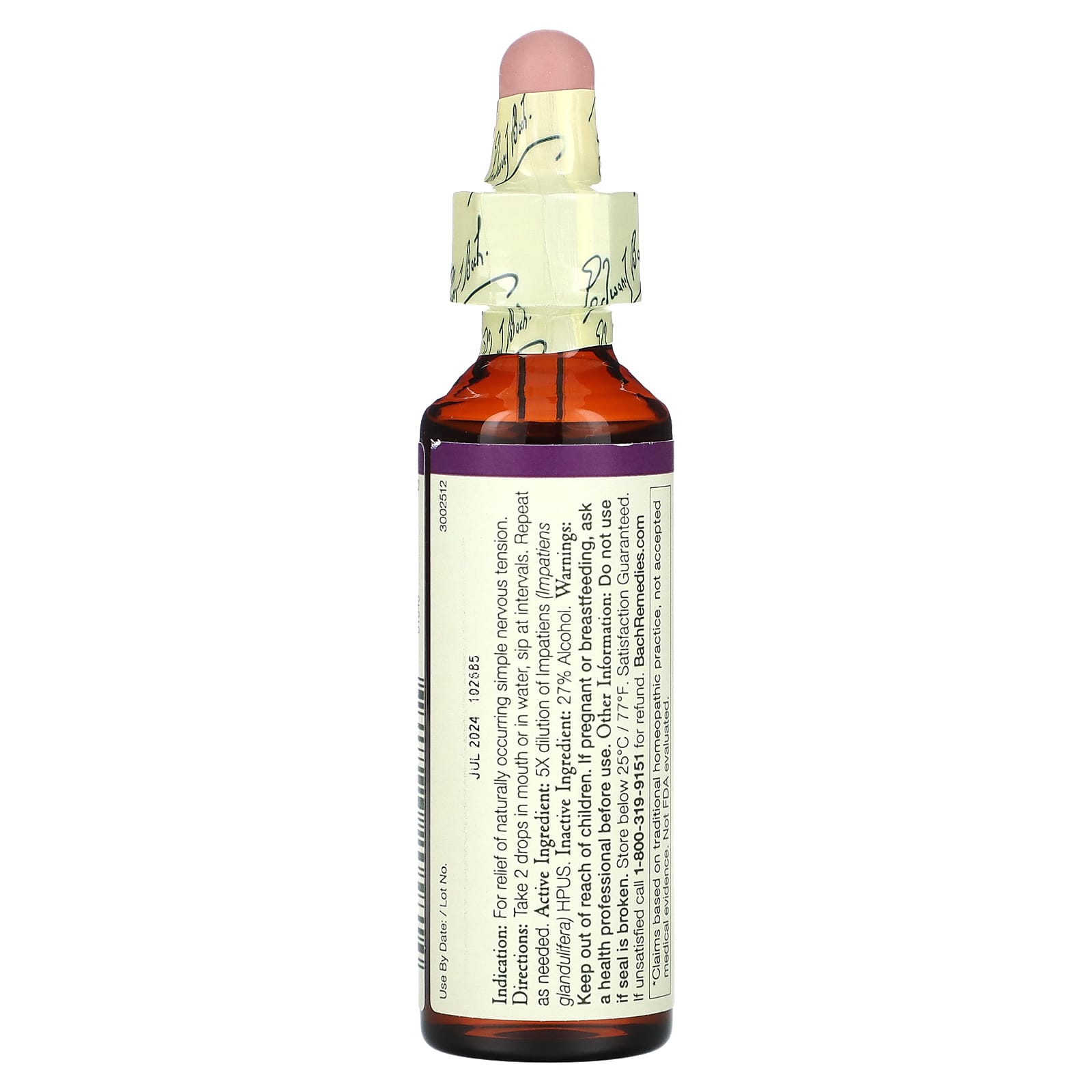 Bach Impatiens Flower Remedy for Nervous Tension Relief 0.7 fl oz - Image 2