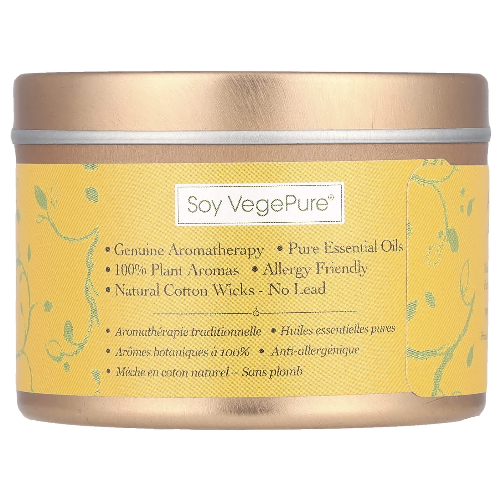 Lavender & Tangerine Soy VegePure Travel Tin Candle, 15-Hour Burn Time - Image 2