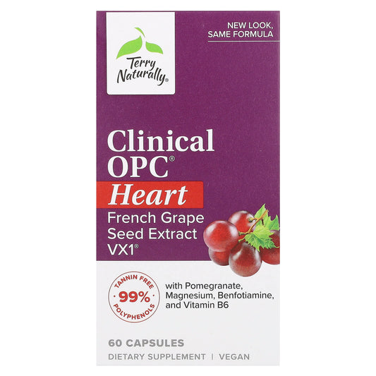 Terry Naturally, Clinical OPC, Heart, 60 Capsules - Image 1