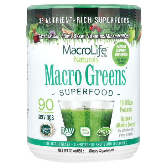 Macrolife Naturals, Macro Greens®, Superfood, 30 oz (850 g) - Image 1