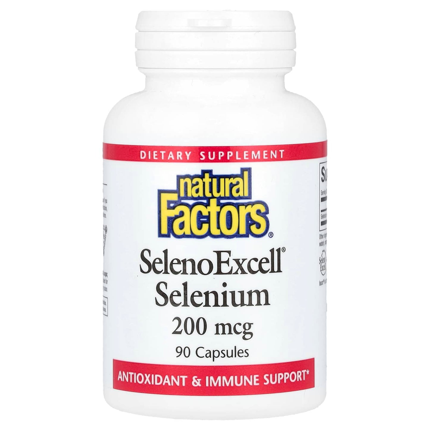Natural Factors, SelenoExcell, Selenium, 200 mcg, 90 Capsules - Image 1