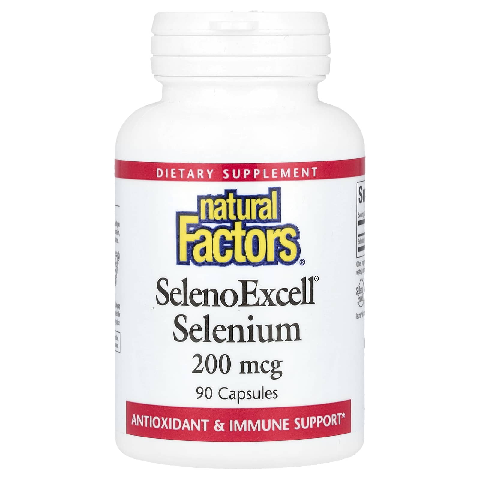 Natural Factors, SelenoExcell, Selenium, 200 mcg, 90 Capsules - Image 1