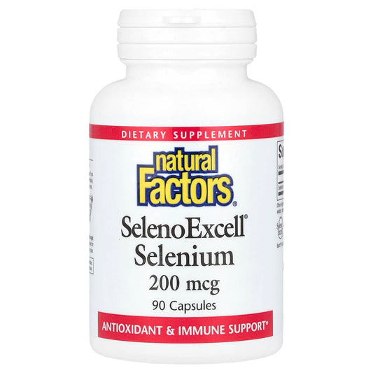 Natural Factors, SelenoExcell, Selenium, 200 mcg, 90 Capsules - Image 1