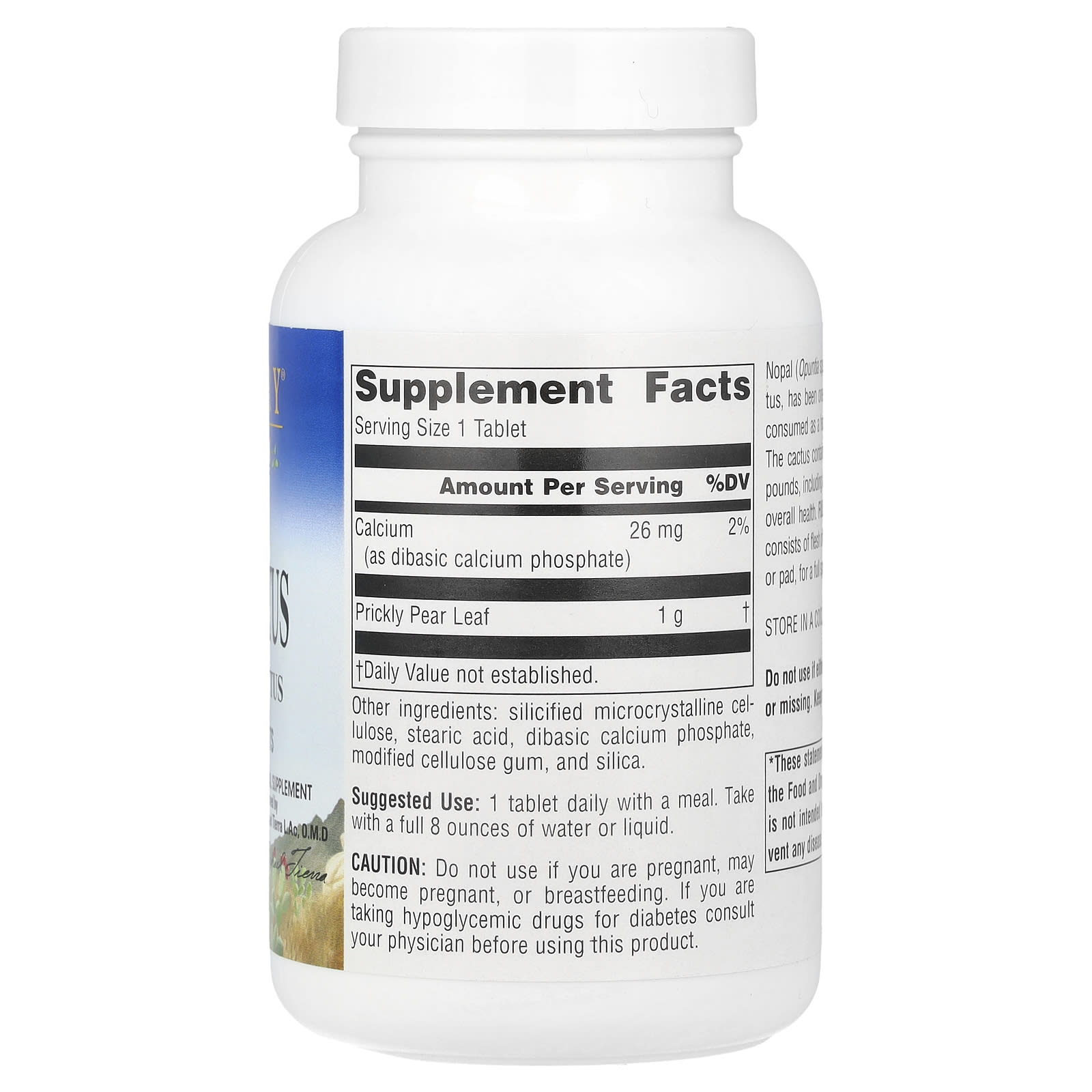 Planetary Herbals, Full Spectrum™ Nopal Cactus, 60 Tablets - Image 2