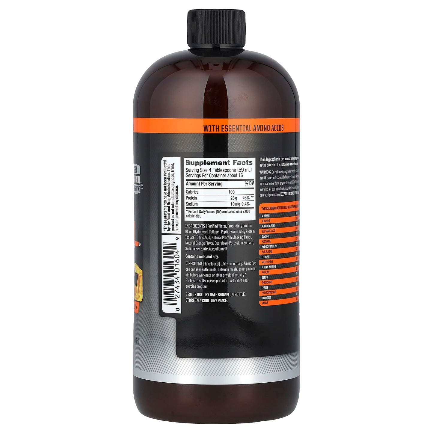 Twinlab, Amino Fuel, Orange Rush, 32 fl oz (946 ml) - Image 2