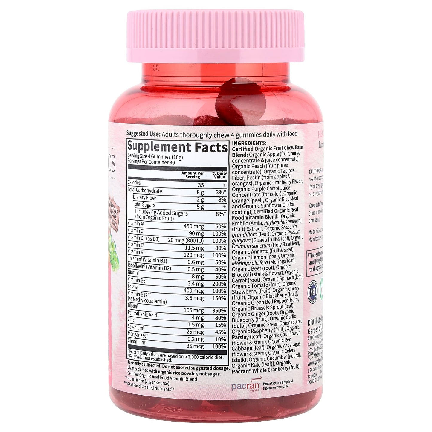 Garden of Life, Organics, Women's Multi, Organic Berry, 120 Vegan Gummy Drops