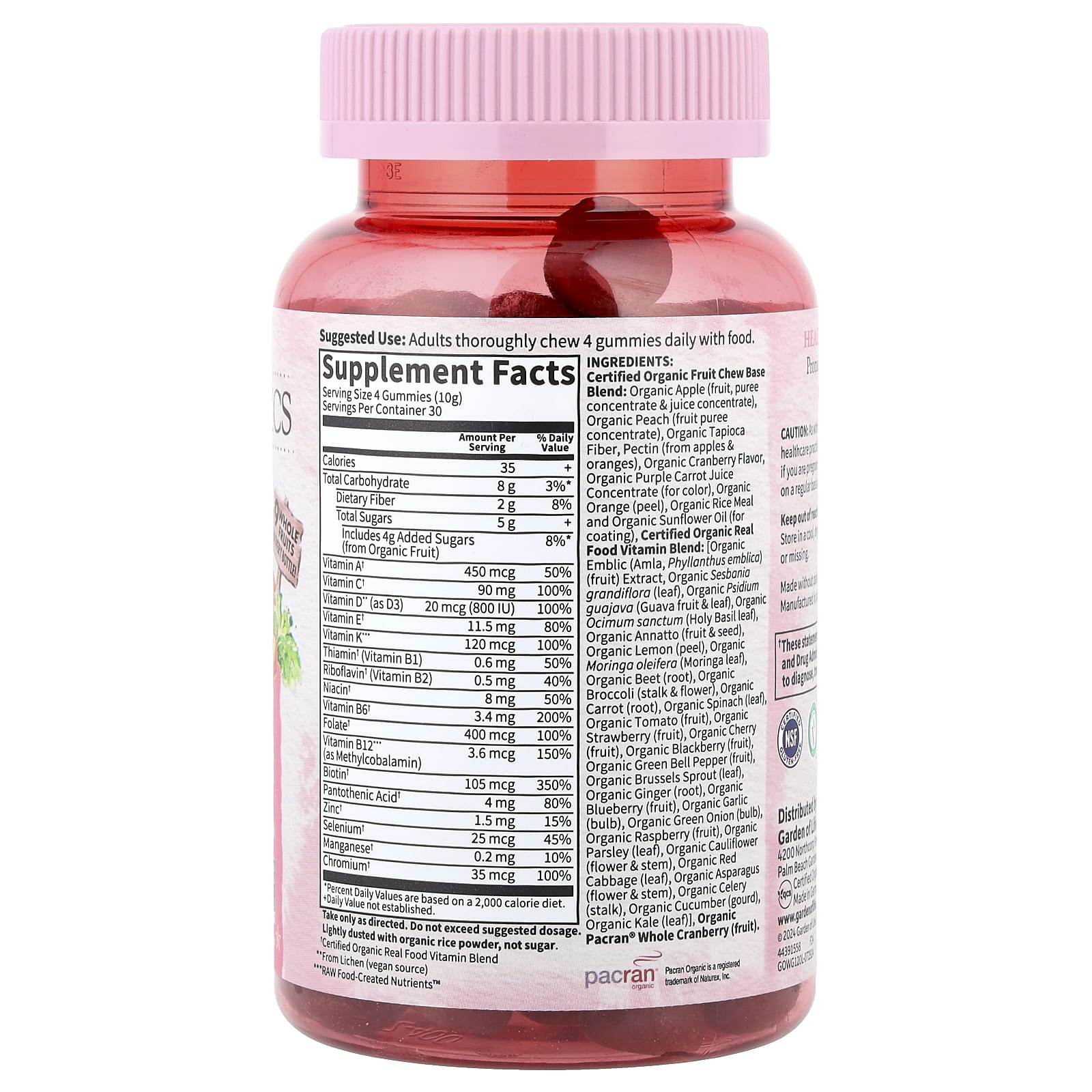 Garden of Life, Organics, Women's Multi, Organic Berry, 120 Vegan Gummy Drops