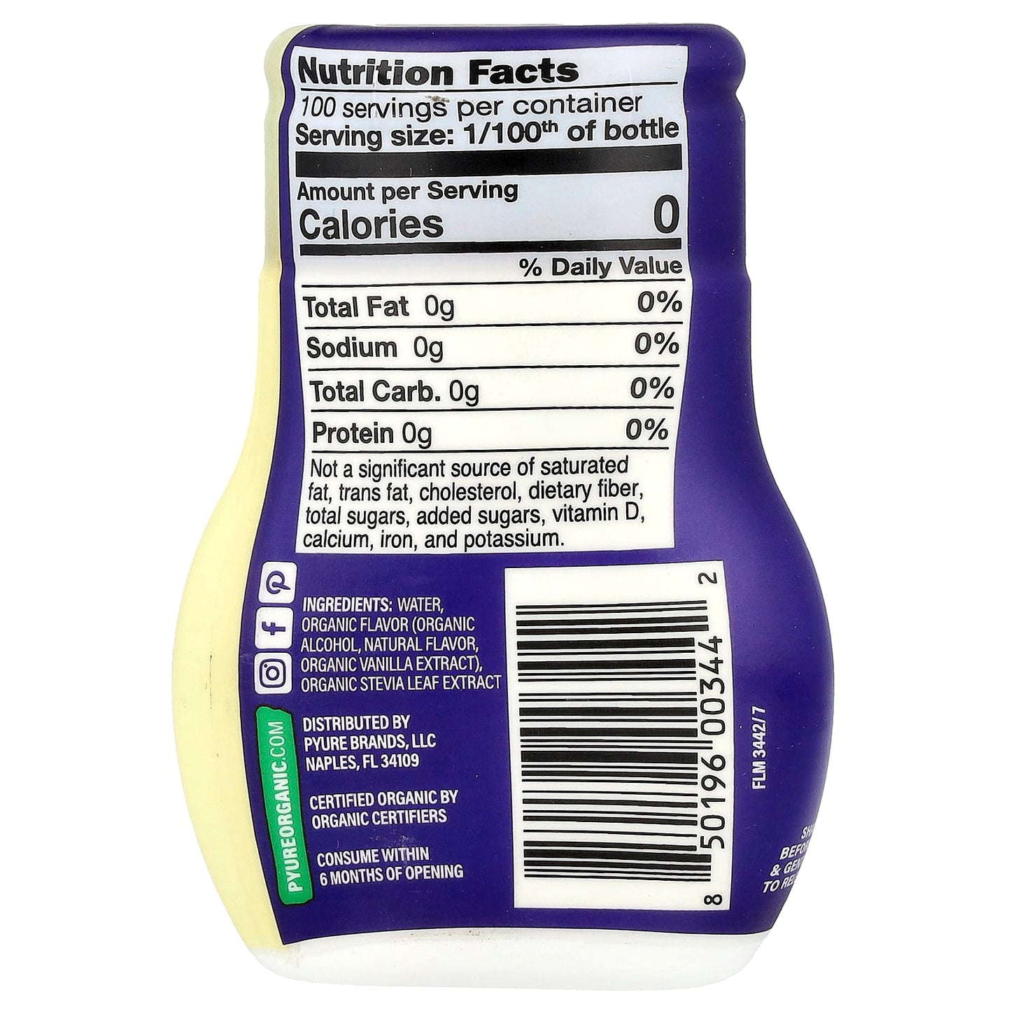 Pyure, Organic Sweetener, Vanilla, 1.8 fl oz (53 ml) - Image 2