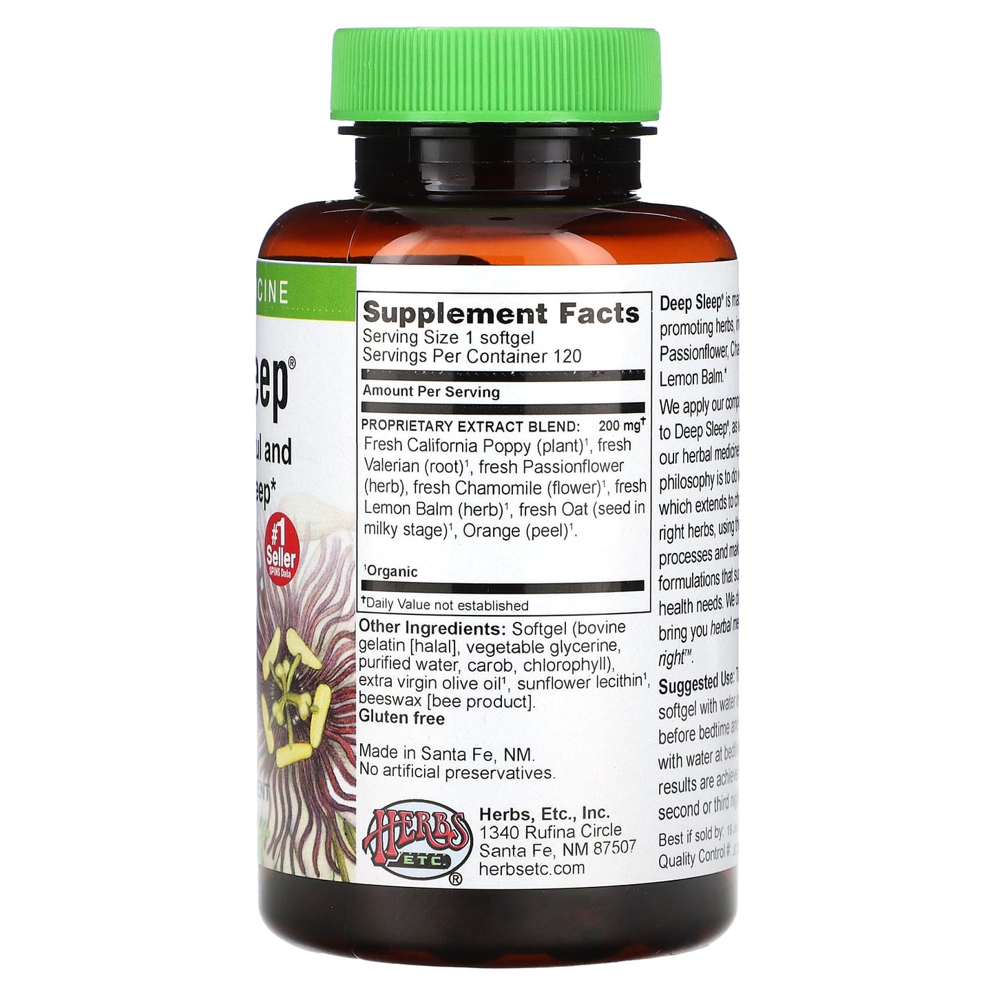 Herbs Etc. Deep Sleep Softgels - Promote Restful Sleep - Image 2