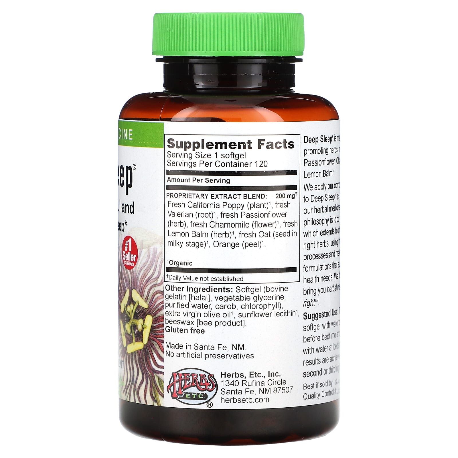 Herbs Etc. Deep Sleep Softgels - Promote Restful Sleep - Image 2