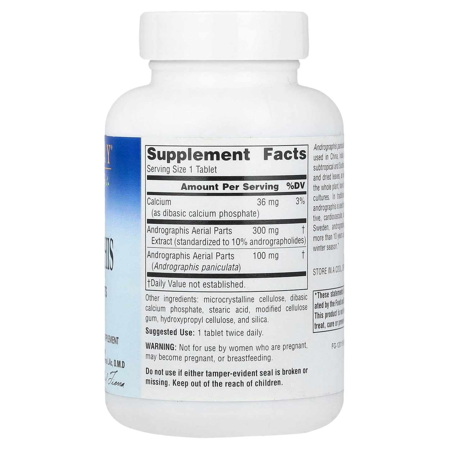 Planetary Herbals, Full Spectrum™ Andrographis, 400 mg, 120 Tablets - Image 2